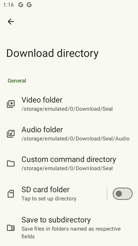 Seal App - Change download directory